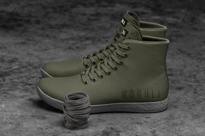 Grey Nobull High-Top Army Grey Men's Trainers | CA Z1408U